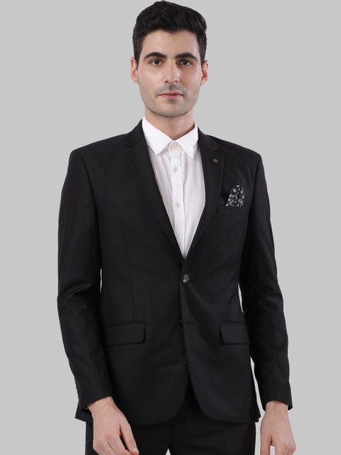 

Next Look Men Black Solid Single-Breasted Formal Blazer