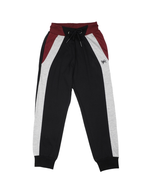 

Stupid Cupid Boys Black & Grey Colourblocked Joggers