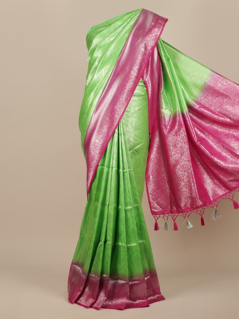 

Pothys Green Zari Jute Silk Saree NA