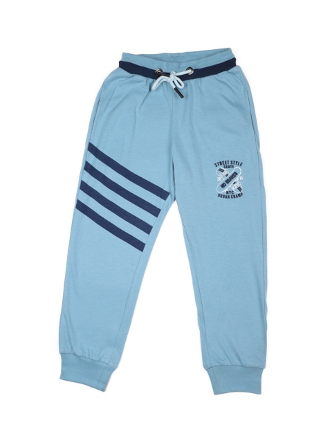 

Stupid Cupid Boys Blue Solid Slim-Fit Joggers