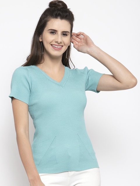 

Global Republic Blue V-Neck Regular Top