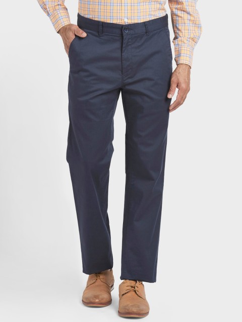 

ColorPlus Men Navy Blue Tapered Fit Regular Trousers