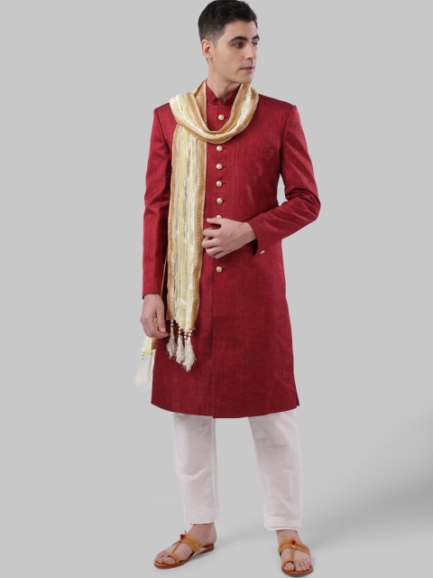

Ethnix by Raymond Beige & Gold-Toned Solid Dupatta