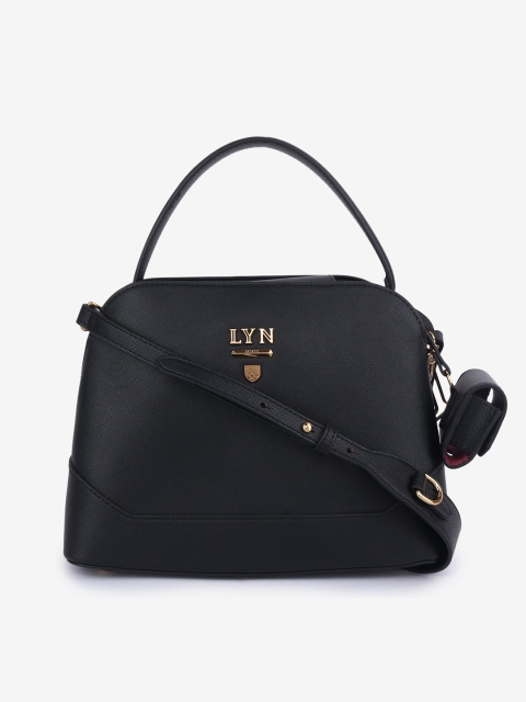 

LYN Black Solid Handheld Bag