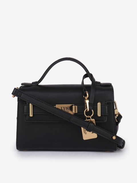 

LYN Black Solid Satchel