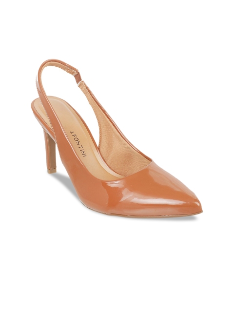 

J.FONTINI Women Tan Solid Pumps