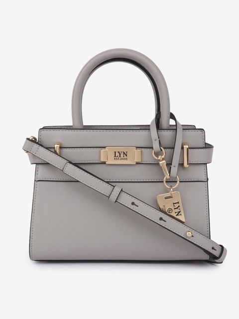 

LYN Grey Colourblocked Handheld Bag
