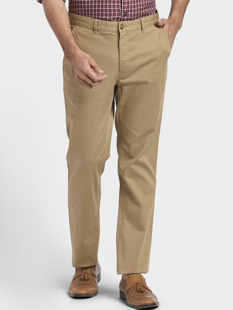 

ColorPlus Men Khaki Tapered Fit Regular Trousers