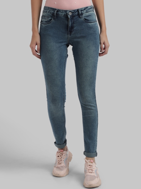 

Parx Women Blue Skinny Fit Heavy Fade Jeans