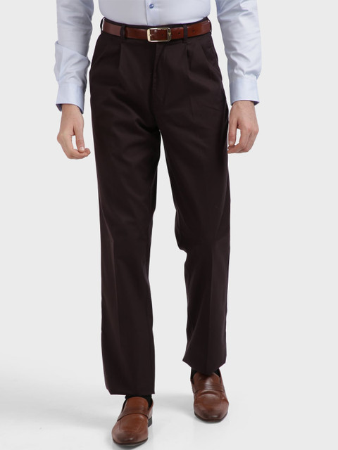 

ColorPlus Men Brown Regular Fit Formal Trousers