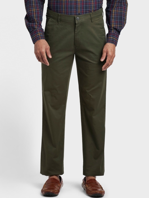

ColorPlus Men Green Tapered Fit Formal Trousers