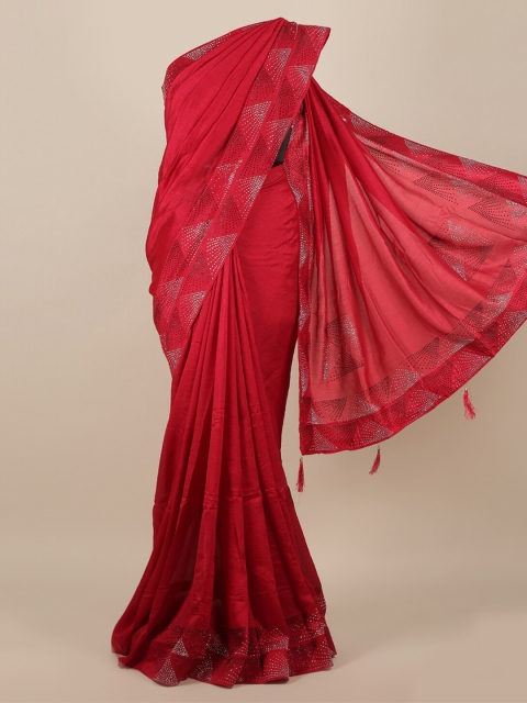 

Pothys Red Jute Silk Saree