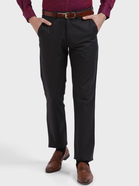 

ColorPlus Men Charcoal Tapered Fit Formal Trousers