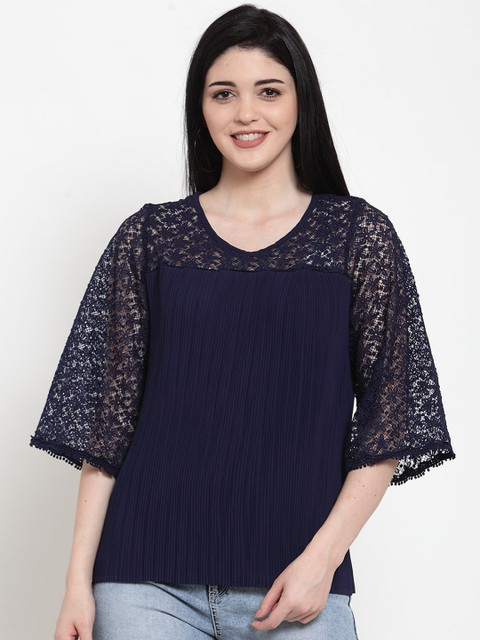 

Global Republic Navy Blue Regular Top