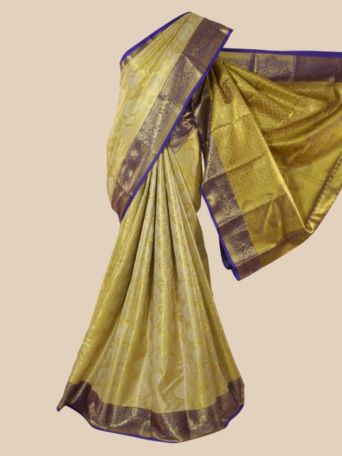 

Pothys Gold-Toned Woven Design Zari Pure Silk Saree