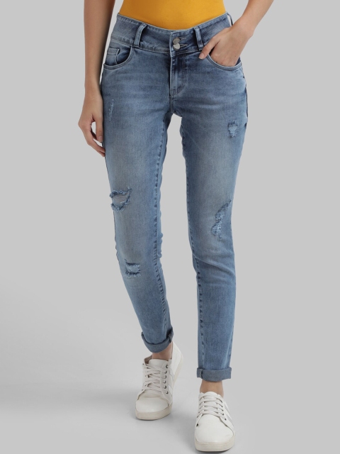 

Parx Women Blue Regular Fit Mildly Distressed Light Fade Jeans
