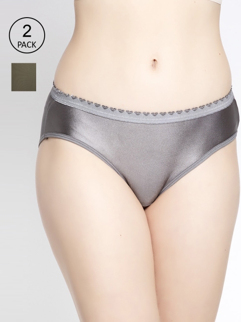 

GRACIT Women Pack of 2 Assorted Seamless Hipster Briefs PW28-22-33-S