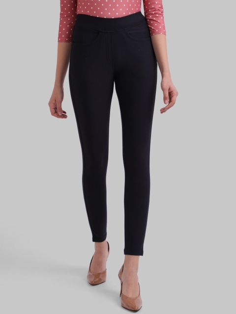 

Parx Women Navy Blue Solid Treggings