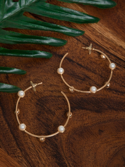 

INDYA Gold-Toned Contemporary Hoop Earrings