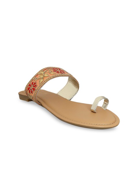 

Forever Glam by Pantaloons Women Pink Embellished One Toe Flats