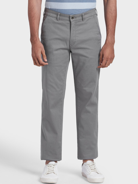 

ColorPlus Men Grey Tapered Fit Regular Trousers