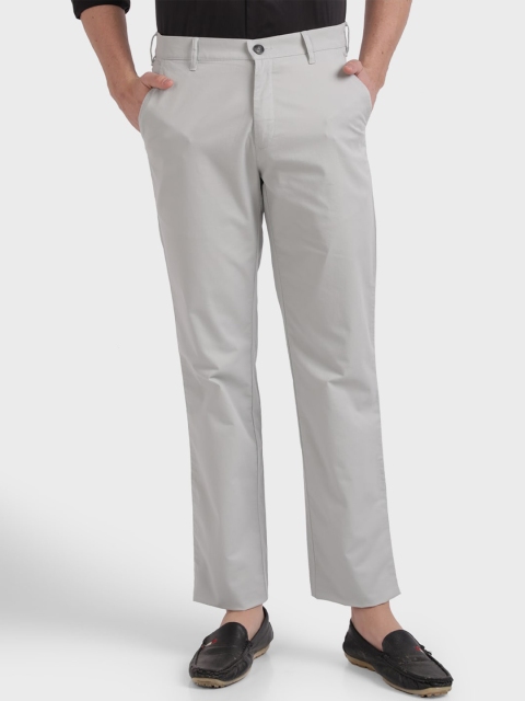 

ColorPlus Men Grey Tapered Fit Regular Trousers