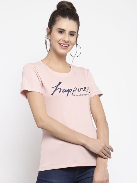 

Global Republic Pink & Navy Blue Regular Top