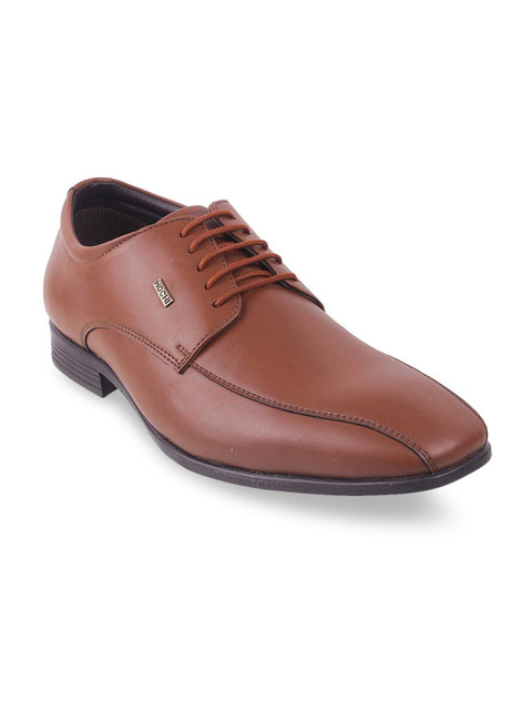 

Mochi Men Tan Brown Solid Formal Leather Derbys