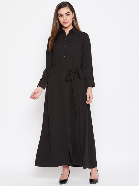 

TULIP 21 Black Crepe Maxi Dress
