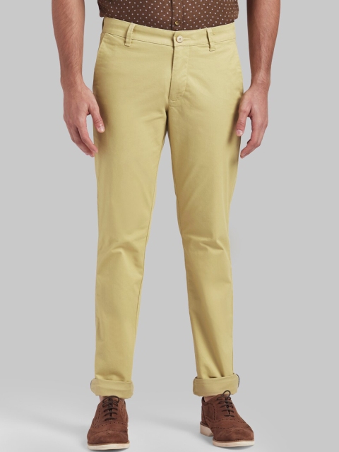 

Parx Men Medium Khaki Slim Fit Formal Trousers