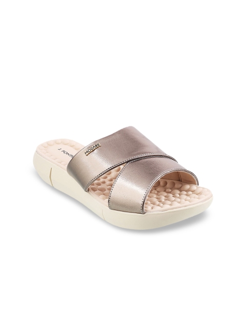

J.FONTINI Women Grey Printed Sandals