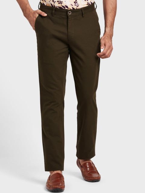 

ColorPlus Men Olive Regular Trousers