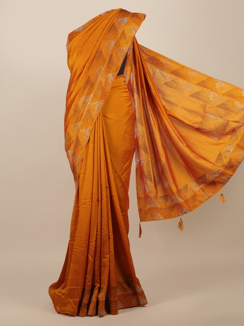 

Pothys Mustard Yellow Jute Silk Saree