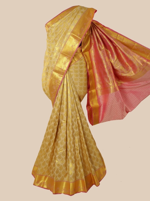 

Pothys Gold Woven Design Pure Silk Kanjeevaram Saree