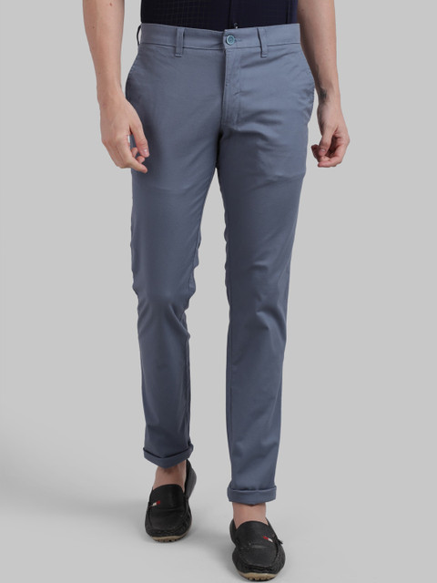 

Parx Men Blue Tapered Fit Regular Trousers