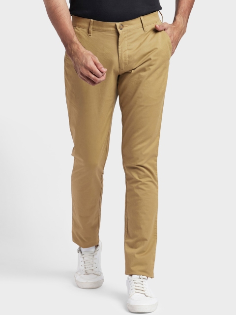 

ColorPlus Men Khaki Solid Regular Trousers