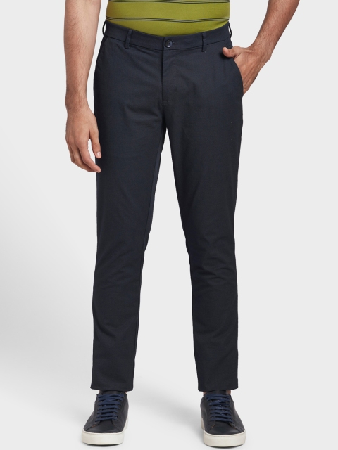 

ColorPlus Men Navy Blue Regular Cotton Trousers