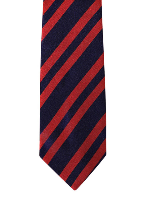 

Blacksmith Men Navy Blue & Red Striped Broad Tie