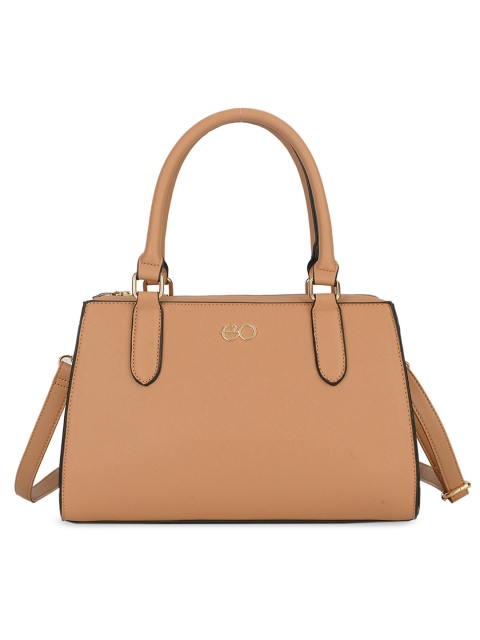 

E2O Tan Brown Textured Structured Handheld Bag