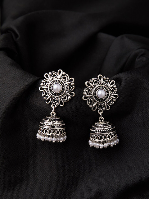 

Accessorize Silver Contemporary Jhumkas Earrings