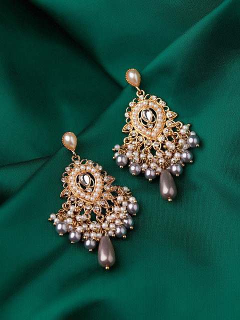 

Accessorize Grey Handcrafted Contemporary Chandbalis Earrings