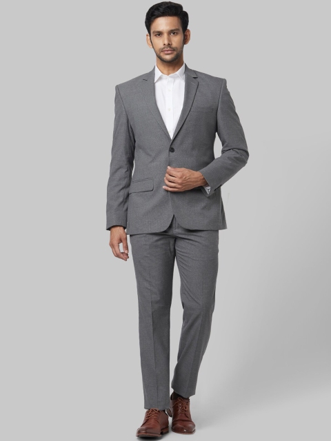 

Park Avenue Men Grey Self Design Single-Breasted Formal Suit