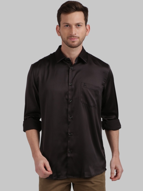 

Parx Men Black Slim Fit Casual Shirt