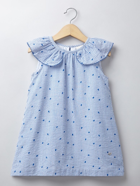 

Ed-a-Mamma Blue Striped A-Line Dress