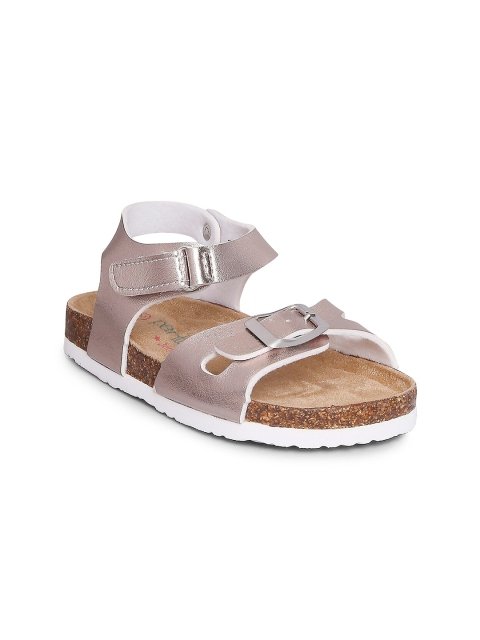 Pantaloons Junior Girls Mauve & Gold Comfort Sandals