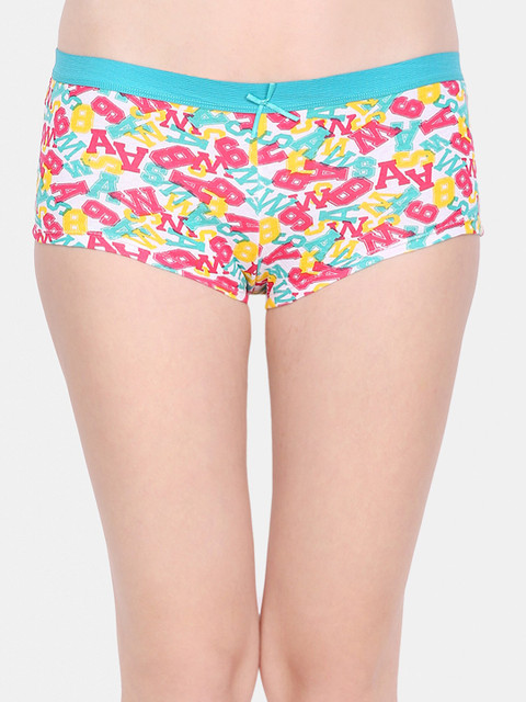

Ms.Lingies Women Multicoloured Printed Boy Shorts Z02-86868S, Multi