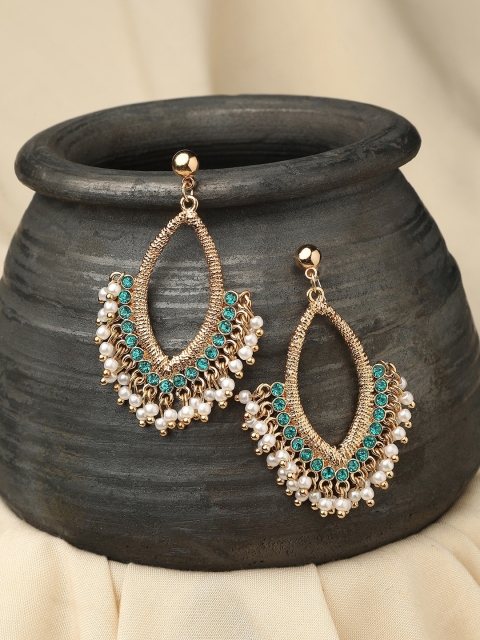 

Accessorize Green Handcrafted Contemporary Drop Earrings