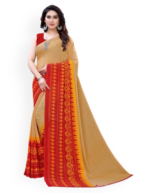 

KALINI Cream Embroidered Pure Georgette Saree