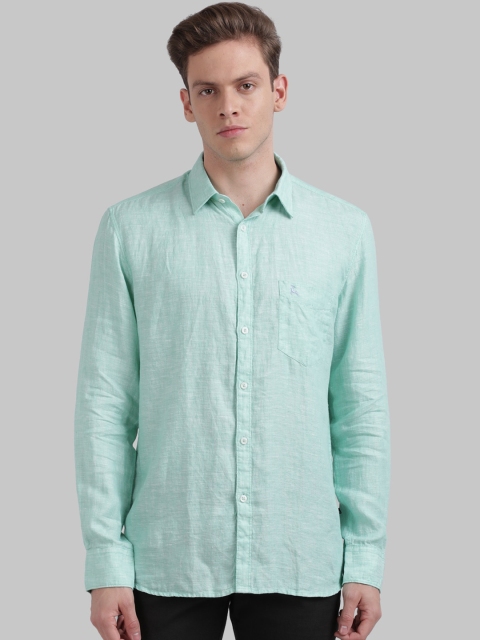 

Parx Men Sea Green Slim Fit Solid Casual Shirt