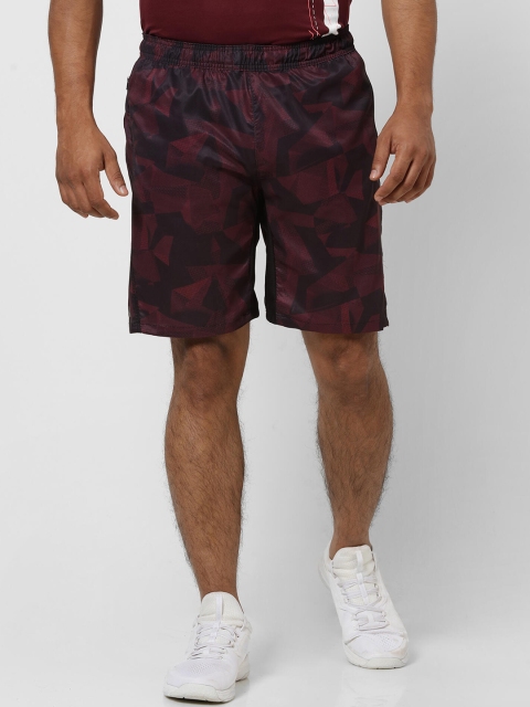 

Domyos By Decathlon Men Burgundy Printed Regular Fit Sports Shorts